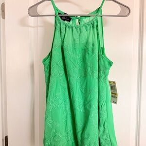 INC International Concepts Green Lace Tank Top
